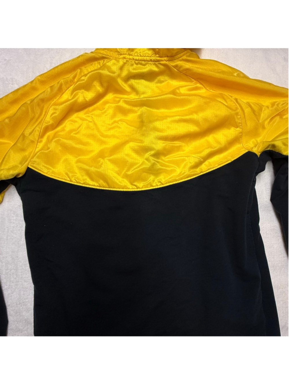Men's Nike Livestrong Performance Windbreaker Large Yellow Black Vintage - Picture 9 of 14